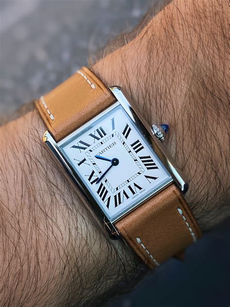 cartier tank solarbeat large|cartier tank must small strap.